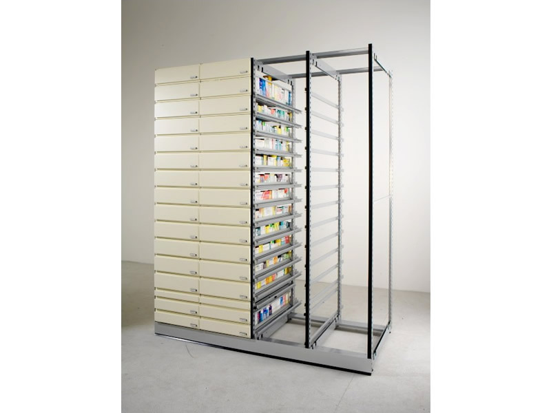 Cassettiere manuale per magazzino con infinite configurazioni sia per profondità che per altezza cassetti