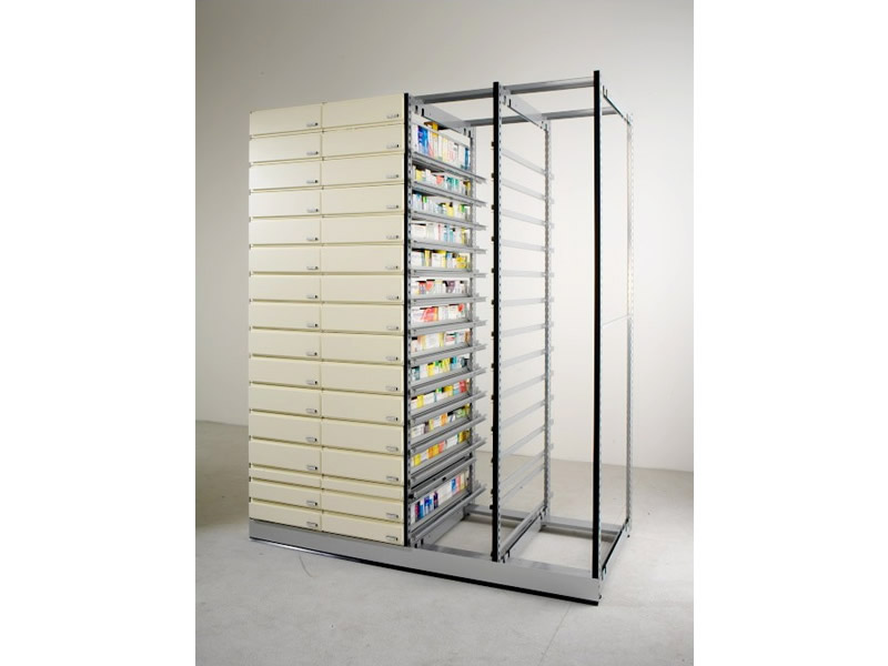 Cassettiere manuale per magazzino con infinite configurazioni sia per profondità che per altezza cassetti Cassettiere manuale per magazzino con infinite configurazioni sia per profondità che per altezza cassetti